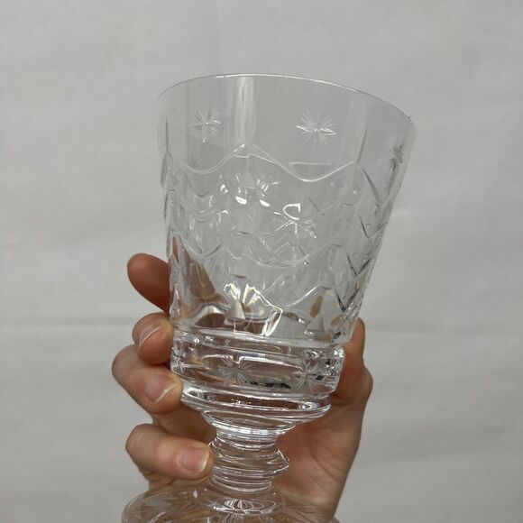 new tall large water goblet drinking glass crystal William Yeoward Flower Star - Picture 2 of 5